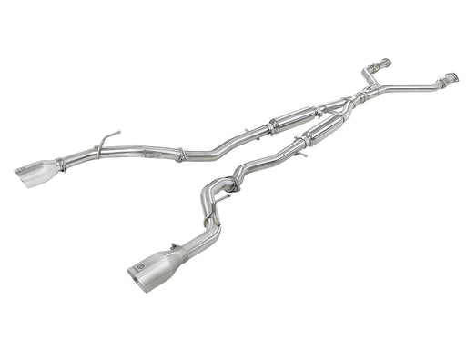 aFe Takeda 2.5" 304 SS Cat-Back Exhaust System (Polished Tips)  - Infiniti Q50 3.0t (16-18) - Outcast Garage