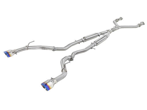 aFe Takeda 2.5" 304 SS Cat-Back Exhaust System (Blue Tips)  - Infiniti Q50 3.0t (16-18) - Outcast Garage