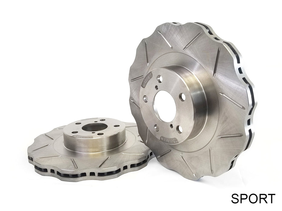 WaveSpec Direct Replacement Rotor, Rear Slotted for Brembo Calipers - Nissan 350Z Z33 / Infiniti G35 V35
