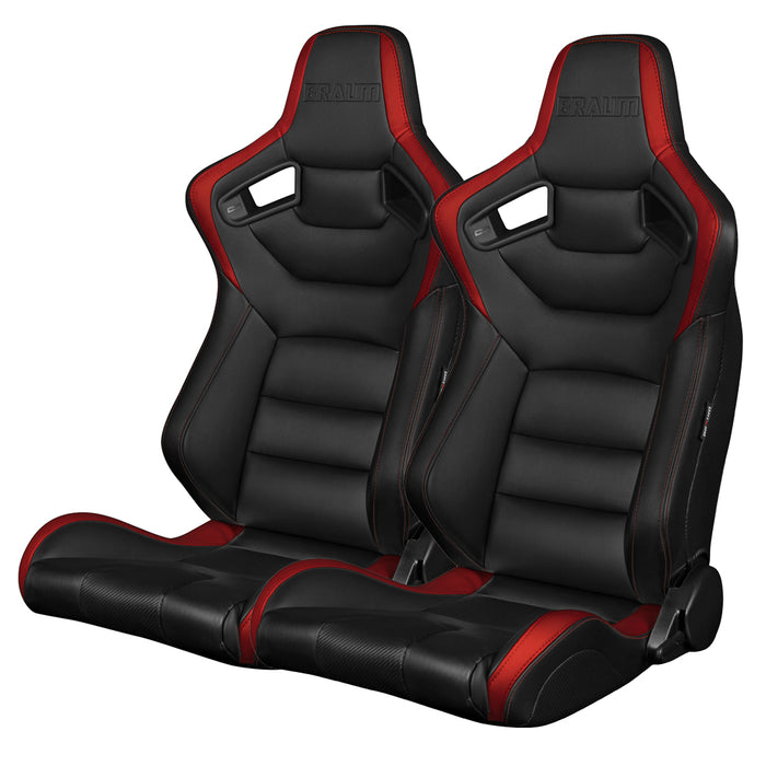 Braum Racing Black & Red Elite Series Racing Seats - Outcast Garage