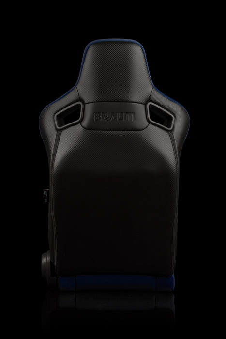 Braum Racing Blue Fabric Elite Series Racing Seats