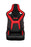 BRAUM Racing Elite-R Series Racing Seats (Black & Red Cloth) - Outcast Garage