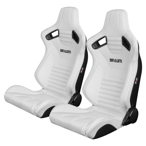 Braum Racing White Elite-X Series Racing Seats - Outcast Garage
