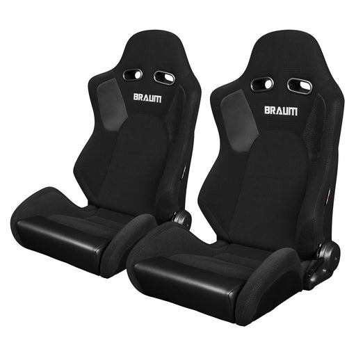 BRAUM Racing ADVAN Series Racing Seats (Black Cloth) - Outcast Garage