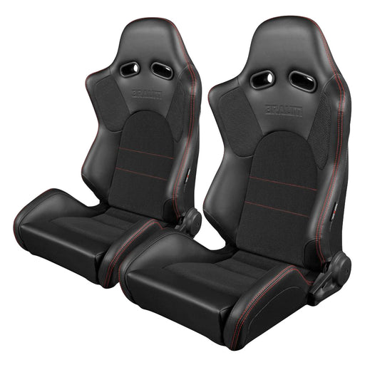 BRAUM Racing ADVAN Series Racing Seats (Red Stitching) - Outcast Garage