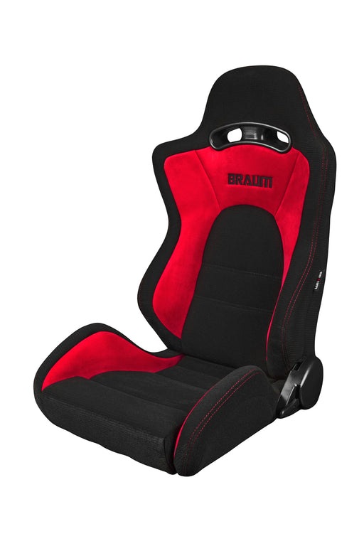Braum Racing Black & Red Cloth & Suede S8 Series Racing Seat V2 - Outcast Garage
