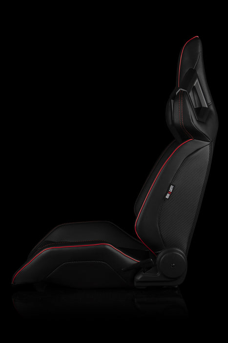 Braum Racing Alpha X Series Sport Seats - Black & Red
