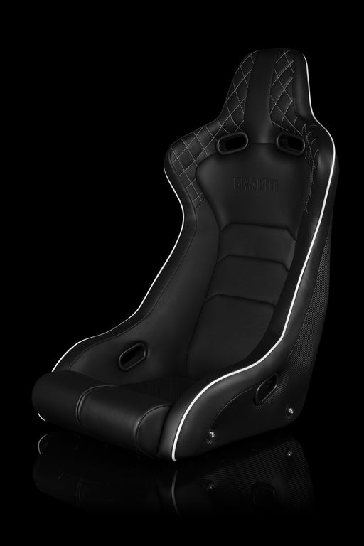 Braum Racing Venom-X Fixed Back Bucket Seat - Diamond Ed. | White Piping