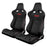 Braum Racing Black Cloth with Red Stitching Venom Series Racing Seats - Outcast Garage