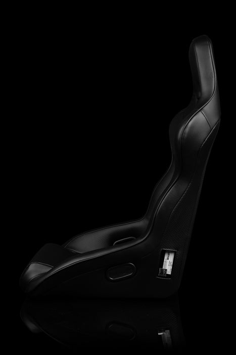 BRAUM Racing Falcon X Series FIA Approved Fixed Back Racing Seat (Black Leatherette)