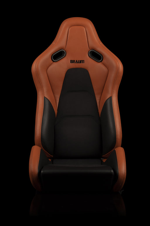 Braum Racing FALCON-S SERIES RECLINABLE COMPOSITE SEATS (BRITISH TAN LEATHERETTE) – PAIR
