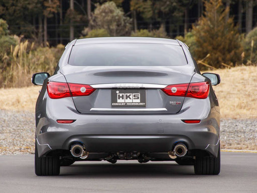 HKS Stainless Steel Axle-Back Exhaust System - Q50 - Outcast Garage