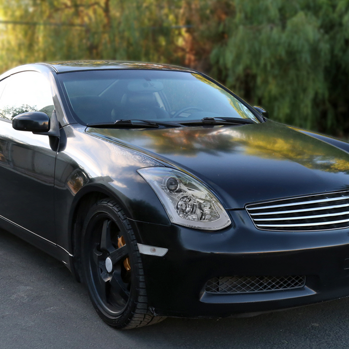 LED DRL Tube Projector Headlights (Chrome) - Infiniti G35 Coupe - Outcast Garage