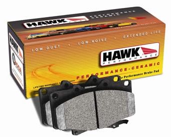 Hawk Performance Ceramic Brake Pads, Front w/ Standard Non-Sport Calipers - Nissan 350Z 03-05 / Infiniti G35 03-05 AWD, 03-04 Sedan RWD