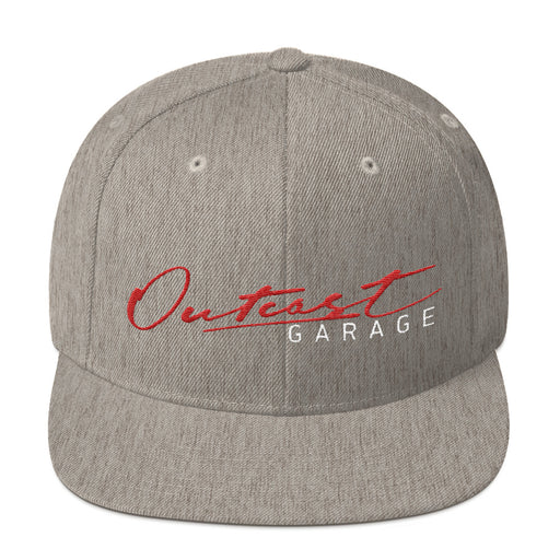 Outcast Garage Snapback Hat - Grey - Outcast Garage
