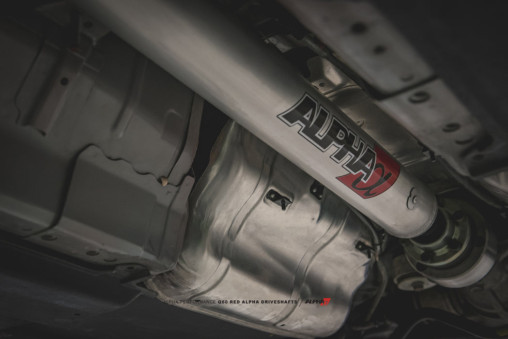 AMS Red Alpha RWD Driveshafts by DriveShaft Shop (Carbon Fiber / Aluminum) - Infiniti Q50 / Q60 (RWD) - Outcast Garage