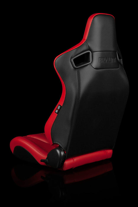 BRAUM Racing Elite-X Series Sport Seats - Black Ultra Grip - Water Repellent (Black Stitching) BRR1X-RDBS